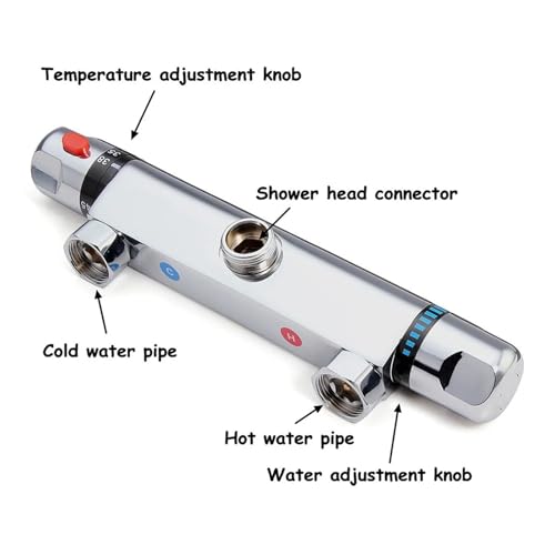 Mitigeur de salle de bains chaude et froide thermostatique avec kit douche baignoire