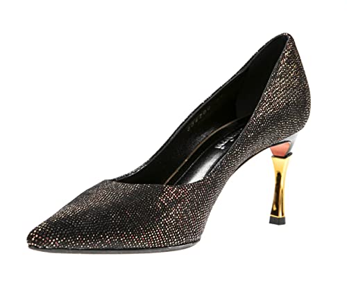 Baldinini 6624 Bronze 3" High Heel Women Italian Designer Pumps