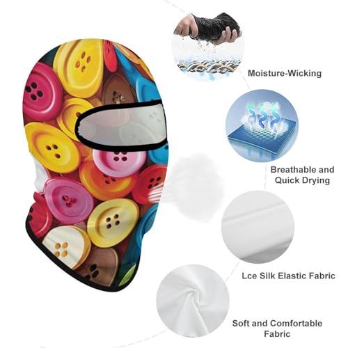 Balaclava para Hombres con Botones Coloridos Máscara de Invierno para Ciclismo y Esquí miniatura 3