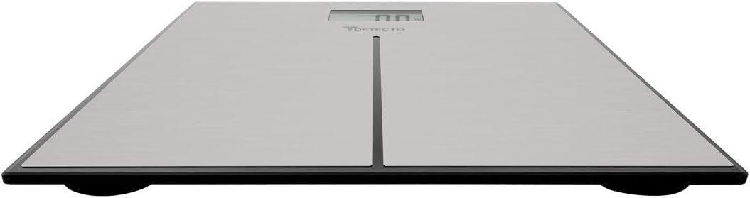 Detecto D133 Deluxe Modern Stainless Steel Body Weight Bathroom Scale, Digital LCD Display, 400lb Capacity
