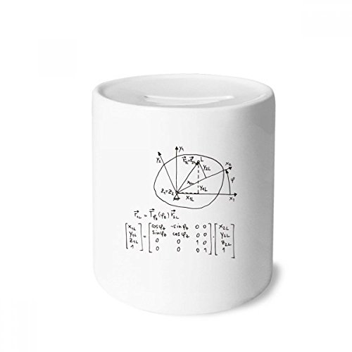 Tirelire en céramique Math knowledge multicolore - Boîte d'épargne monnaie design