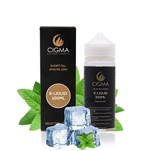 CIGMA Mentol 100ml E Liquido 0mg - Nuevas botellas de llenado leve- Fórmula de calidad superior con solo ingredientes de alto grado - Hecho para cigarrillo electrónico y E Shisha - Elíquido