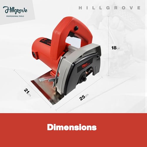 Image of Hillgrove HGCM1295M2 Cutting Machine Saw for Tile /Marble /Wood with 1Pcs Wood Cutting Wheel, Safety Gloves (1050 W)