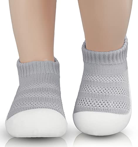 Baby Boy Girl Sneakers Toddler Infant First Walking Shoes Non-Skid Indoor Baby Sneakers Soft Sole Non Slip Cotton Mesh Breathable Lightweight Baby Shoes2