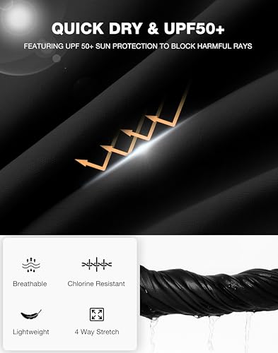 Pudolla Women's Swim Capris 18" Quick Dry UPF50+ Swimsuit Pants Long Board Shorts for Women with Pockets4