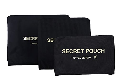 Image of 6 Sets Travel Organizers Packing Cubes Luggage Organizers Compression Pouches (Black)