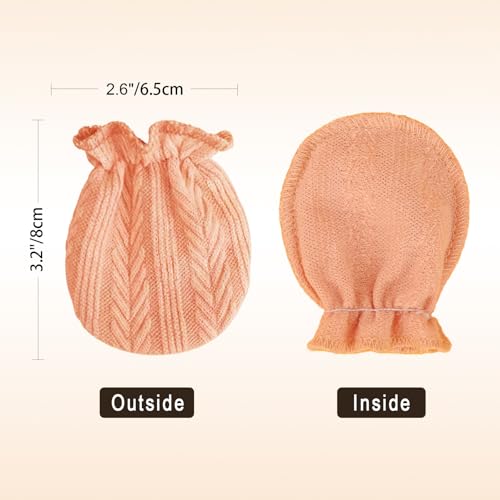 Image of AQOKKA Baby Swaddle Blankets with Bow Hat Mittens Set Wheat-Pattern Infant Receiving Blankets Swaddles for Newborns Unisex Toddler Swaddle Wrap Sets for Baby Girls Boys Nursery Warm Shower Gift