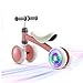 Colorful Lighting Baby Balance Bike, 1st Birthday Girl Gifts with 4 Silent Wheels & Soft Seat, Balance Bike 1 Year Old No Pedal, 12-24 Months Toddler Ride-on Toys, Baby Walker for Girls Boys, Pink