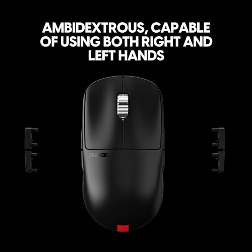 Image of Pulsar Gaming Gears - X2A eS Wireless Gaming Mouse, Ambidextrous, Optical Switch, OLED Display, Driverless, PAW3395 Sensor, 100H Battery, 4K dongle Included (Medium, Black)