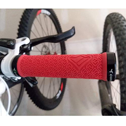 Corki BICYCLE GRIPS-03 Mountain Bike Grips,Double Lock On Locking Bicycle Handlebar Grips thumb #1