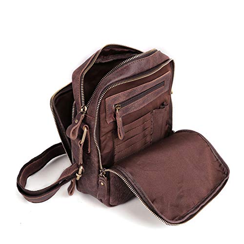 BAIGIO Borsello Uomo Pelle Vera Borsa a Tracolla Piccolo Vintage Borselli da Uomini Borse a Spalla