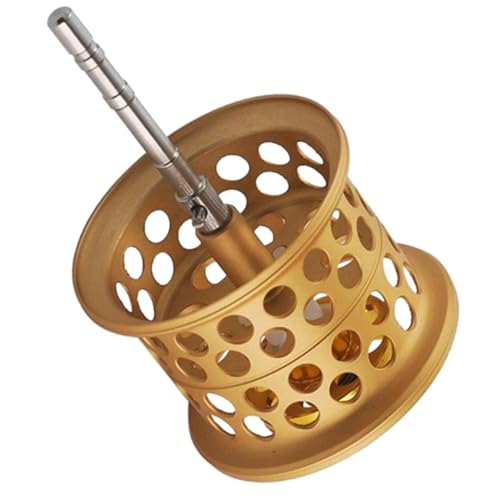 Moulinet de aluminium à cuvette filaire Mipcase dorée pour lancers fluides en mer