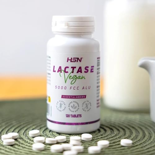 Miniatura 5 de HSN Lactasa 5000 FCC ALU | 120 Tabletas | Enzima para la Alimentación | Alta Actividad Enzimática Declarada | 100% Natural: Aspergillus oryzae | No-GMO, Vegano, Sin Gluten