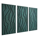 NIC’BRUX® Design-Akustikpaneele 3er-Set 80×44 cm – Premium PET-Filz...