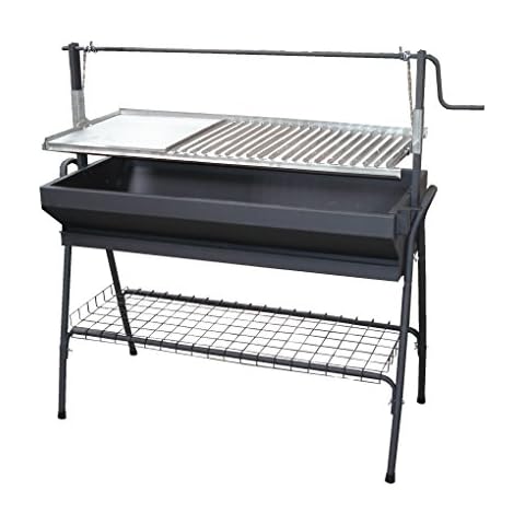 Barbacoa de leña y carbón Imex El Zorro 71764 con Parrilla-Plancha y Elevador Cover