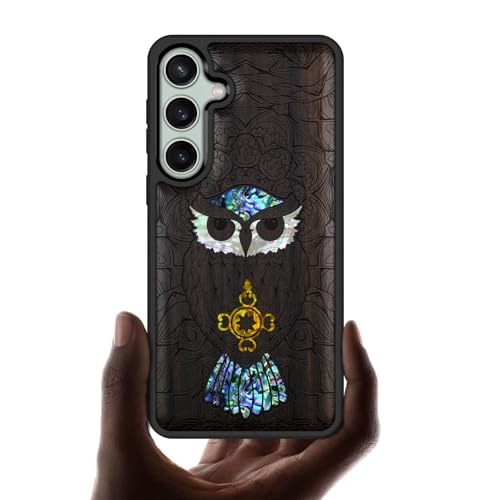 Coque pour Galaxy S23 FE étui bois sculpté cadeau original luxe