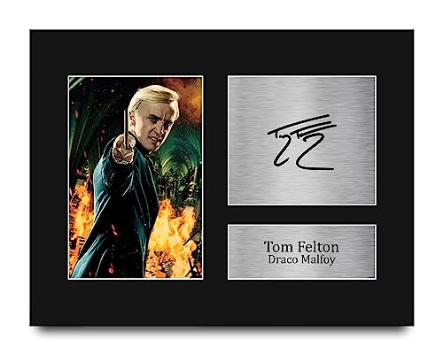 HWC Trading Tom Felton Harry Potter Draco Malfoy Gifts Printed Signed Autograph Picture for Movie Memorabilia Fans - US Letter Size