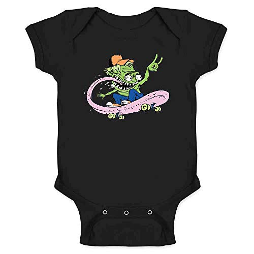 Image of Pop Threads Skateboard Monster Retro Cool Funny Infant Baby Boy Girl Bodysuit