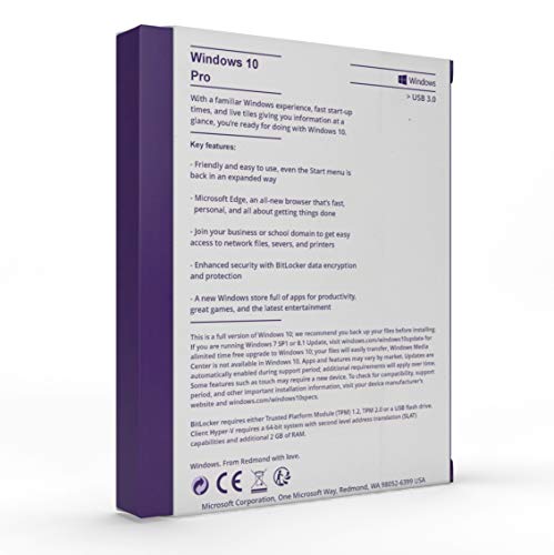 Windows 10 Pro USB 64-Bit | Lifetime License | English Version