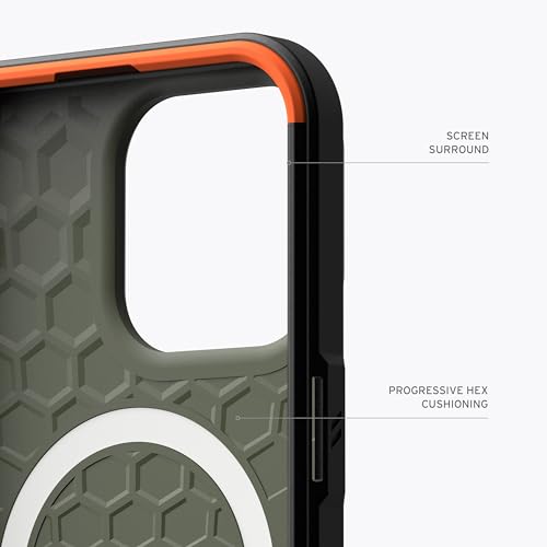 Image of Urban Armor Gear UAG iPhone 15 Pro Max Case, Civilian Mag-Safe Compatible, Slim Fit Rugged Protective Case /Cover Designed for iPhone 15 Pro Max (6.7-Inch) (2023) (Military Drop Tested) - Olive Drab