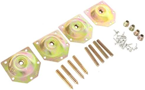 Tech Team #00710, juego de reparación de patas de sofá y silla, arreglar muebles dañados, sofá, silla, mesa, otomana, 4 juegos, perno de suspensión