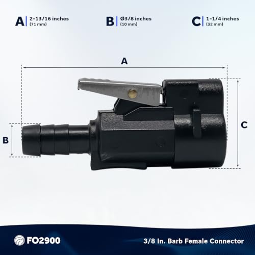 image for Five Oceans 3/8-Inch Barb Female Fuel Line Quick Connector for Yamaha/