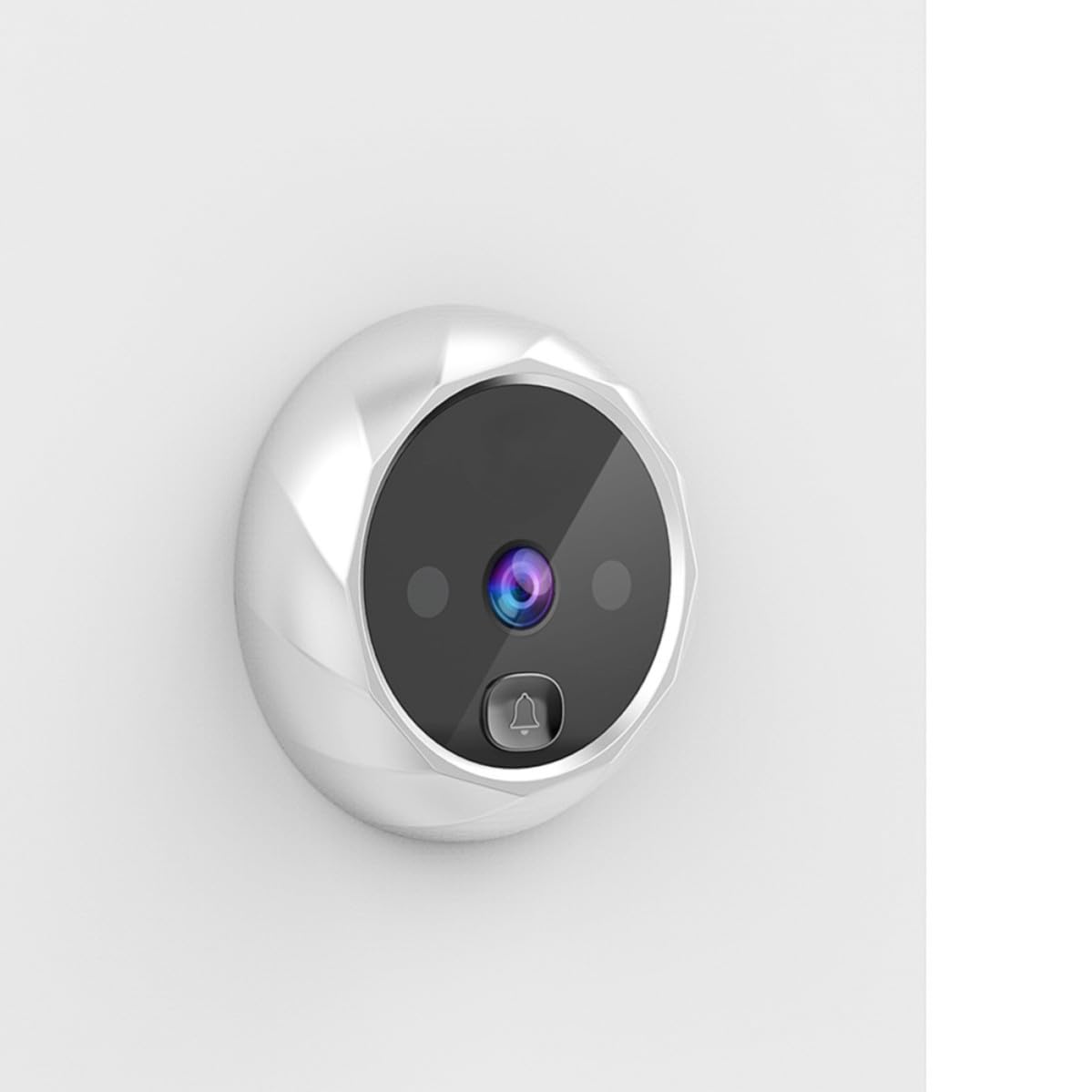 Mirilla Digital para Puerta Vista Gran Angular de 90 Grados y Memoria Incorporada, Visor Electrónico de Plástico Adecuado para Seguridad Hogar