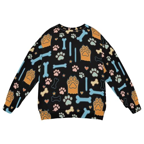 JUNZAN Cartoon Cute Dog Elements Kids Girls Hoodie Sweatshirt Long Sleeve Fall Tops Shirts Sports 4T2