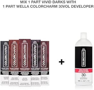 COLORCHARM VIVID DARKS Permanent Cream Color | Vibrant Hair Color for Naturally Dark Bases | Lifts 3-4 Levels, No Bleach Needed | Nourishing Lipids & Vegan Formula | 2 Fl Oz