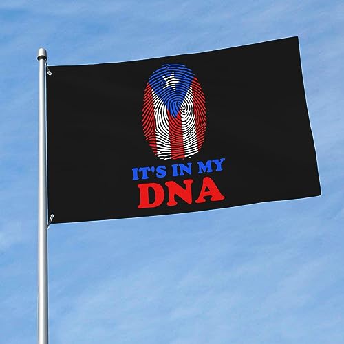 Puerto Rico It'S In My Dna Bandiera Vacanza Doppia Faccia Bandiera All'Aperto Moda Banner 90X150Cm Per Celebrazione Soggiorno Feste