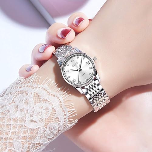 OLEVS Men's Casual Fashion Waterproof Gold Stainless Steel Band Quartz Gold Watches Gifts for Men