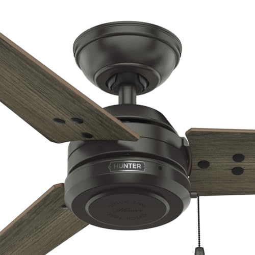 Image of Hunter 52 inch Cassius Indoor /Outdoor Ceiling Fan, Pull Chain, Noble Bronze