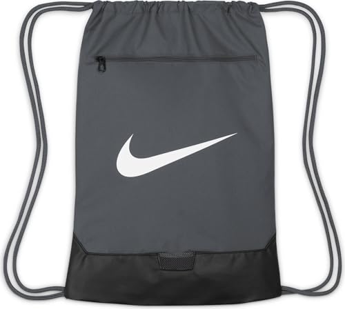 NIKE Mochila unissex Brasilia 9,5, Cinza ferro/preto/branco, One Size, Fitness/treino