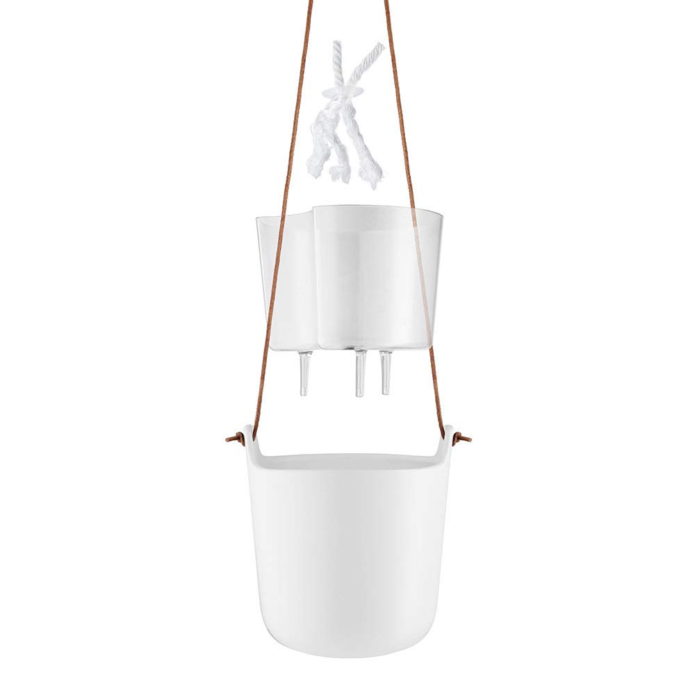Eva Solo Self Watering Hanging Plant Pot - Clay White