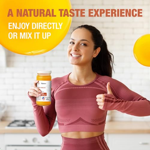 Biolore Sea Moss Gel – Mango Pineapple, Made in USA, No Added Sugar, Rich in Vitamins & Minerals, Vegan Superfood, Seamoss Jam & Spread Gift (16 oz)