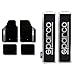 Sparco 03763Bar Set Tappeti Moquette, Strada, Grigio, Set Di 4 & Opc12120001 Cuscino Passacintura, Nero, Set Di 2