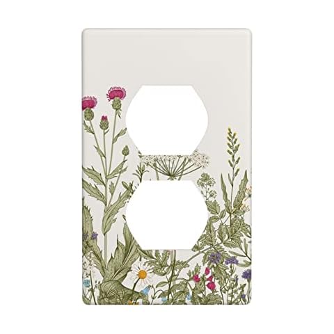 Vintage Floral Decorative Outlet Cover Plate Cover