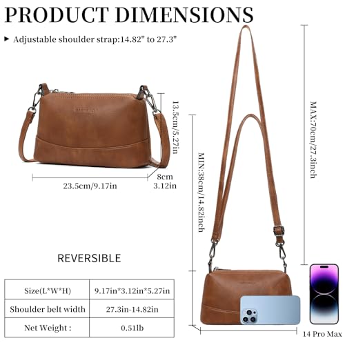 GAEKEAO Crossbody Bags for Women Small Shoulder Bag Trendy Cross Body Phone Purses Vegan Leather Purse with Adjustable Strap4