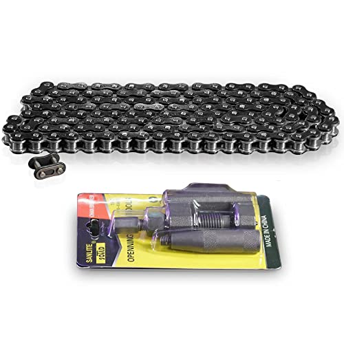 Cadena de motocicleta 420 para quad y kart, tracción suave y resistente CLEO