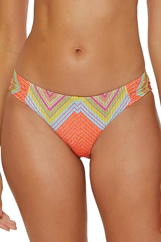 BECCA Women's Summer Sunrise Hipster Bikini Bottom, Cheeky Coverage, Swimwear Separates