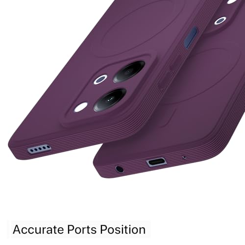 Image of Pikkme Back Cover for Vivo Y11 5G Soft Matte Silicone Mag-Safe Design (Mag-Safe Not Support) Camera Protection | Slim Fit Bumper Cover (Purple)