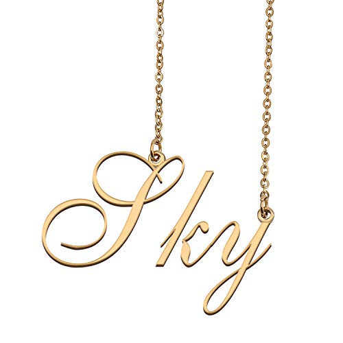 HUAN XUN Custom Made Delicate Any Name Necklace for Mother Sky