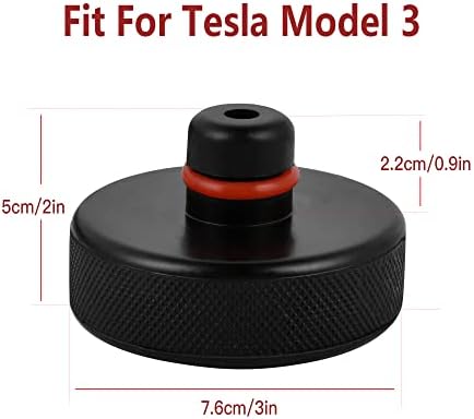 Jack Lift Pad for Tesla Model 3, Akamino 4PCS ack Point Pad Sturdy Rubber Adapter Tool for Protect Battery & Chassis (Black)