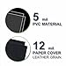 100 Pack Binding Covers Set, 8.5x11 Inches, Including 50 Pcs 5 Mil Clear PVC Binding Covers, 50 Pcs 12 Mil Black Paper Leather Textured