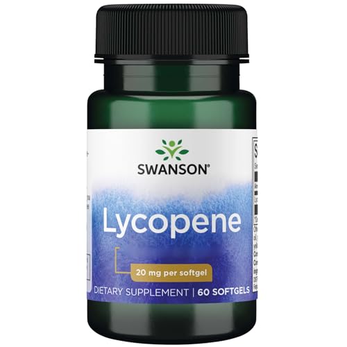 Swanson Lycopene 20mg 60 Softgels High-Dose Gluten-Free GMO-Free