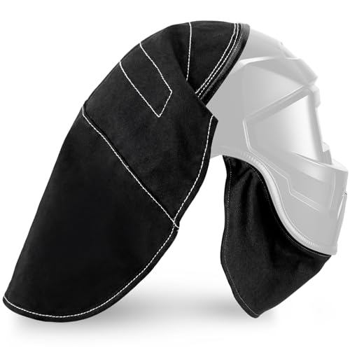 Image of Jecery 2 Pcs Welding Helmet Cover and Helmet Bib Set, Welding Accessories with Press Fit Seal for Neck Protection, Fits Most(Modern Lines)