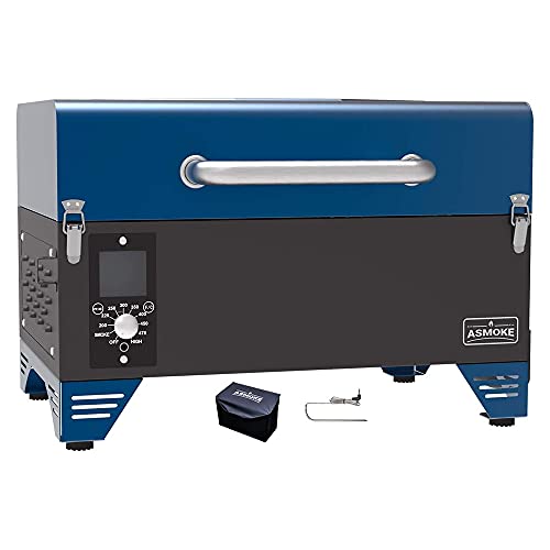 ASMOKE Portable Pellet Grill, Small Smoker Grill for BBQ, Camping, Tailgating, RV Cooking, 8 in 1...