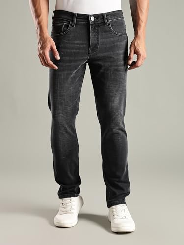 Image of Thomas Scott Men's | Mild Fade | Slim Fit | Denim | Regular Wear | Stretchable | Casual Jeans for Men