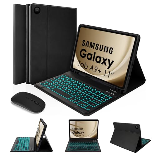 Teclado Galaxy Tab A9+ LAMA para evitar caídas y trabajar a oscuras
