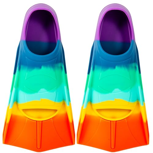 YOTAN Schwimmflossen Kinder | 100% Silikon Kurzflossen | Training Flossen | leichte Kurze Trainingsflossen | Trainingsschwimmflossen für Training im Schwimmen für Kinder Mädchen Jungen Anfänger
